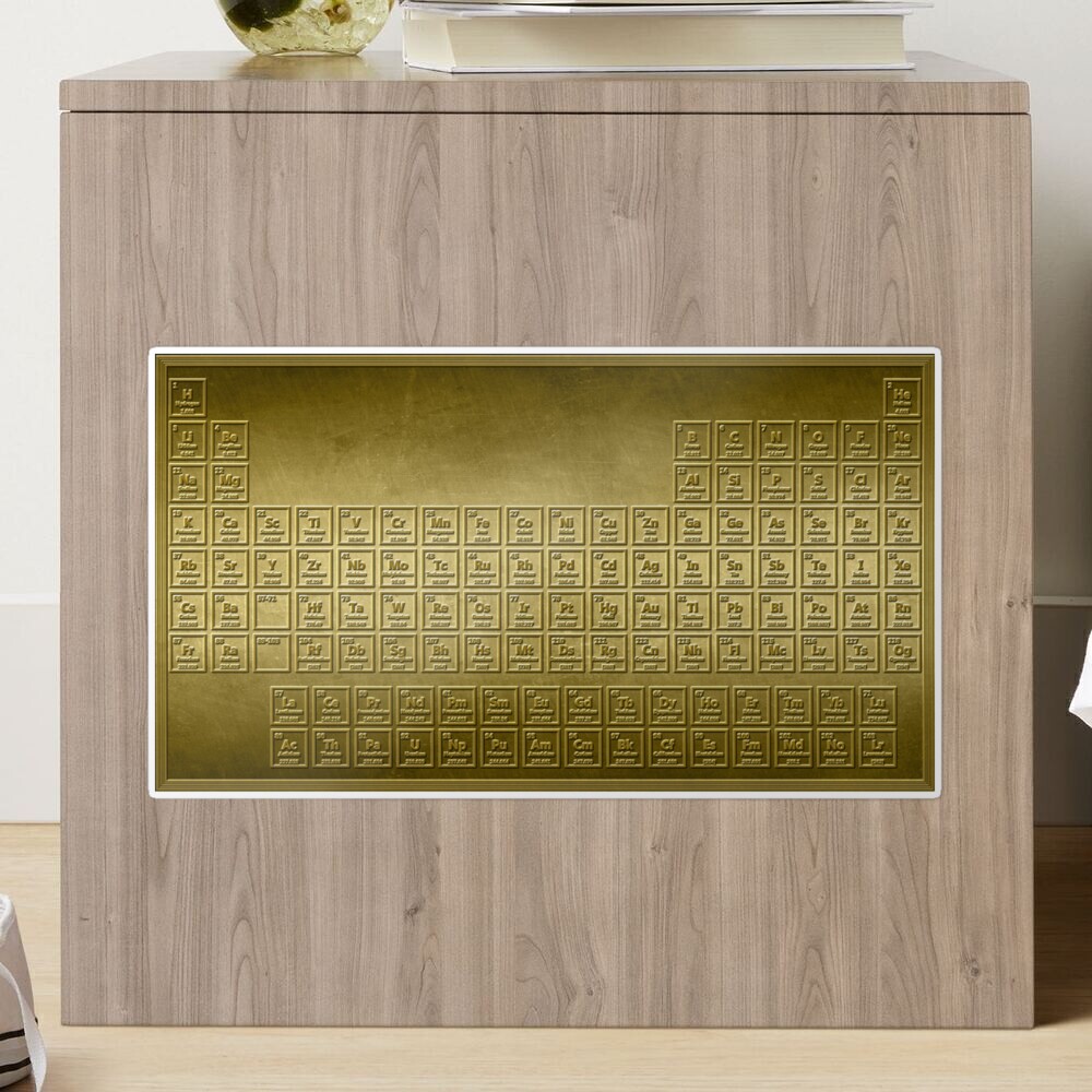 Golden Periodic Table Sticker