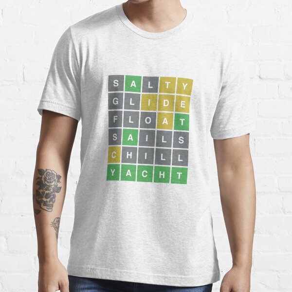 "Wordle Salty Glide Float Sails Chill Yacht TShirt" Tshirt for Sale