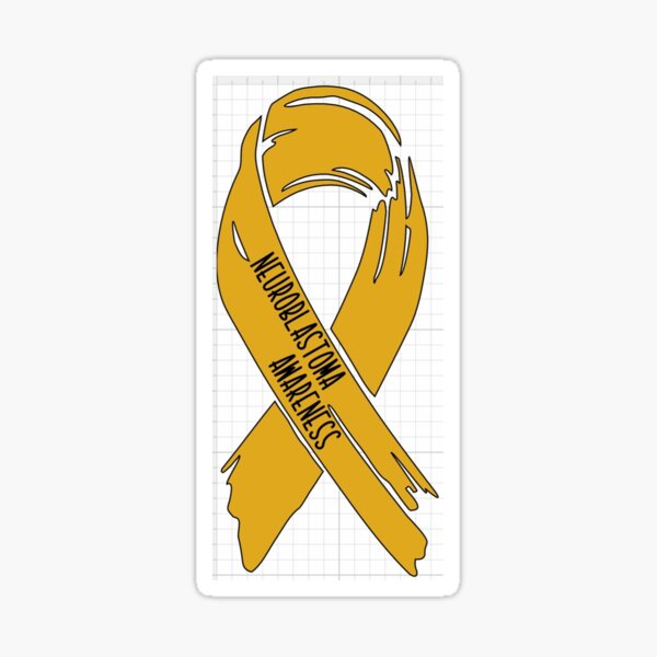 "Neuroblastoma Awareness Ribbon" Sticker by tbirdsong Redbubble