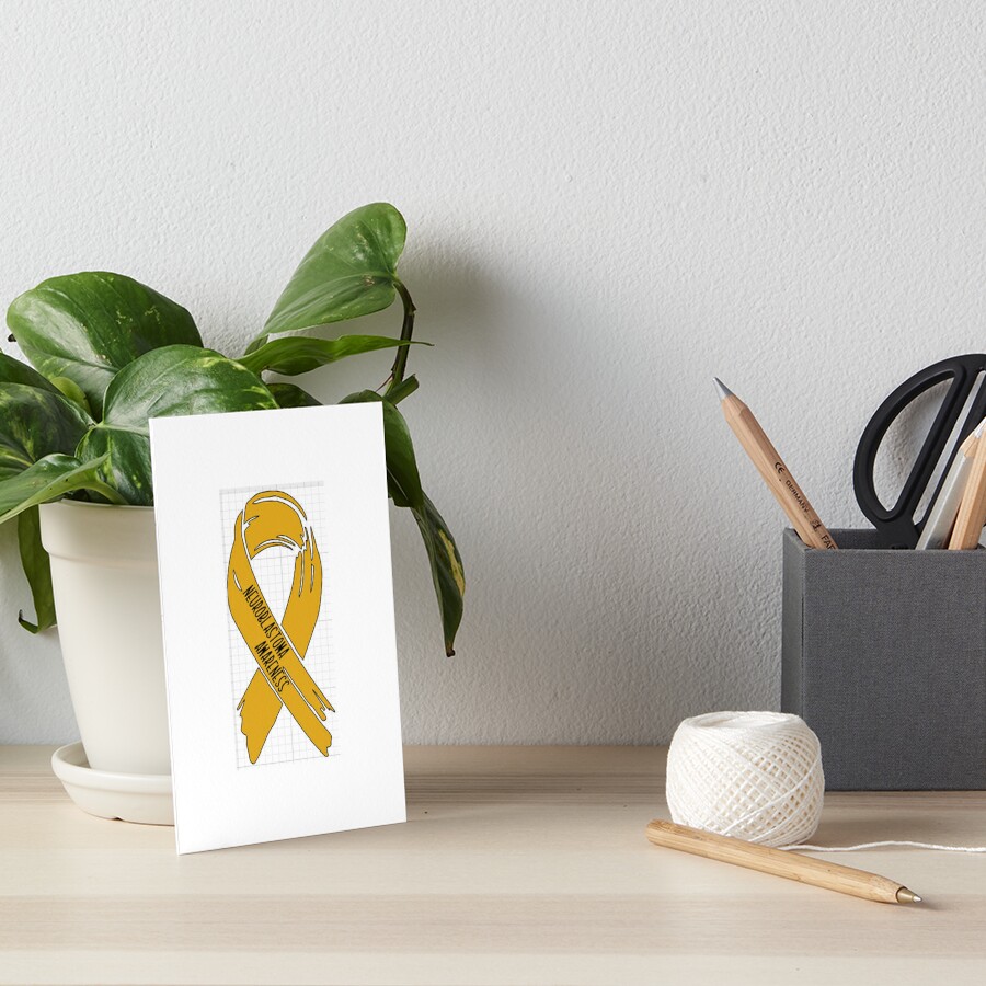 "Neuroblastoma Awareness Ribbon" Art Board Print by tbirdsong Redbubble