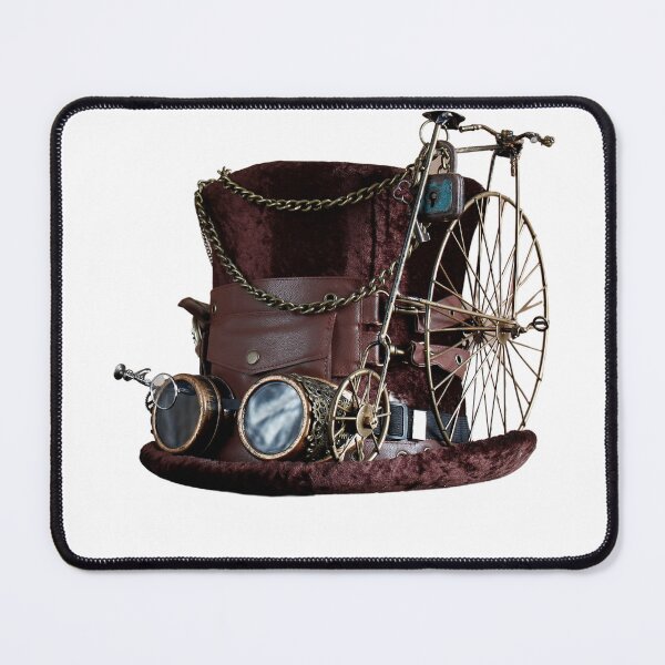 Item preview, Steampunk Vintage Old Hat and Bicycle  designed and sold by silviaol.