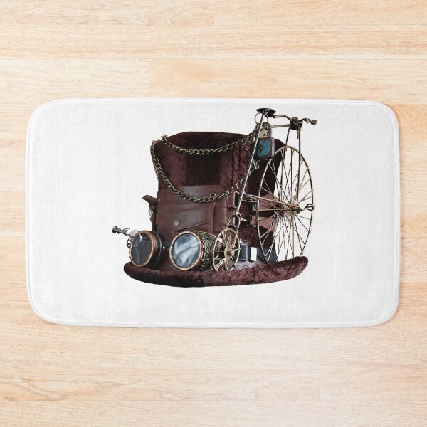Item preview, Steampunk Vintage Old Hat and Bicycle  designed and sold by silviaol.
