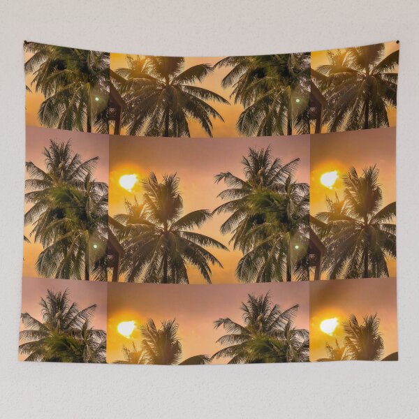 Item preview, Tropical Palm Tree Golden Sunset designed and sold by newburyboutique.