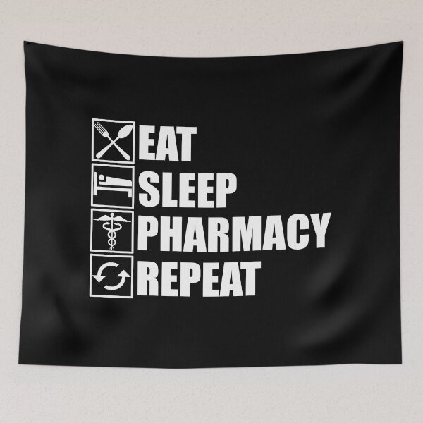 Item preview, Eat Sleep Pharmacy Repeat designed and sold by Adel Qasem.