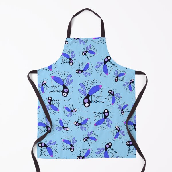 Item preview, Virus sucking indigo mosquitoes on blue designed and sold by QuirkyCraftz.