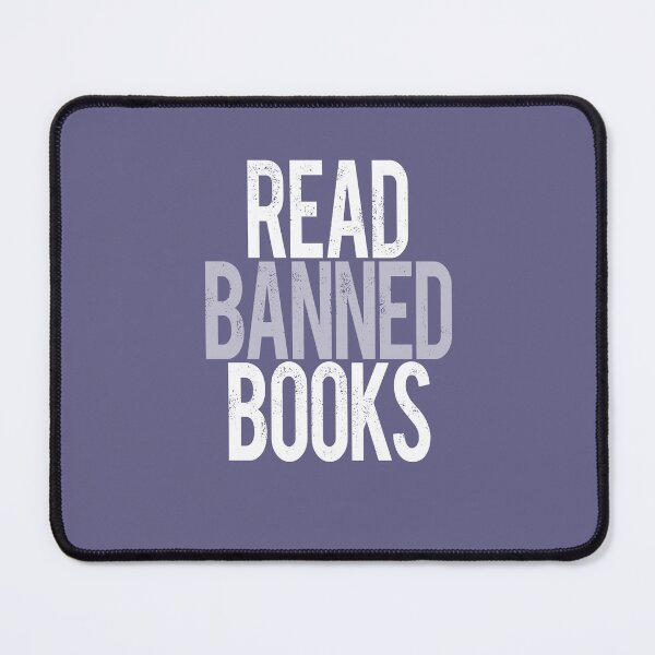 Item preview, READ BANNED BOOKS black white distressed designed and sold by starkle.