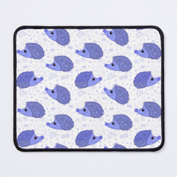 Item preview, Purple flowery hedgehogs on white designed and sold by QuirkyCraftz.