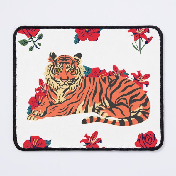 Item preview, Tiger with flowers- 2022 year of the tiger designed and sold by Sarahgranchelli.