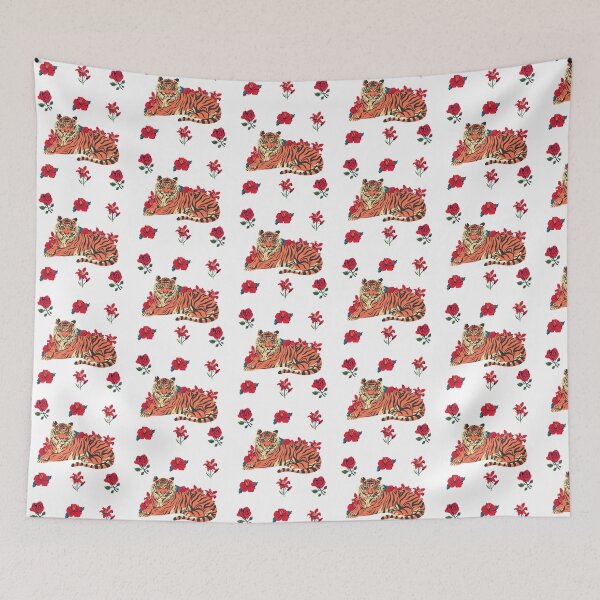 Item preview, Tiger with flowers- 2022 year of the tiger designed and sold by Sarahgranchelli.