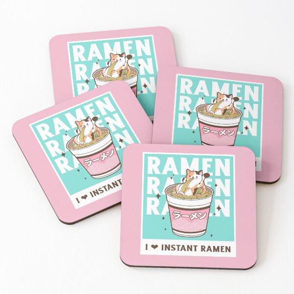 Item preview, Kawaii Cat Eating Ramen Japanese Noodles designed and sold by StudioTina.