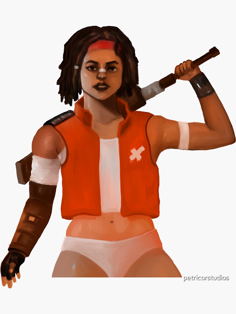 "Post Apocalyptic Girl Art" Sticker for Sale by petricorstudios Redbubble