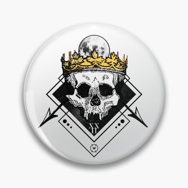Item preview, Geometric King Skull with Moon designed and sold by wingstar.