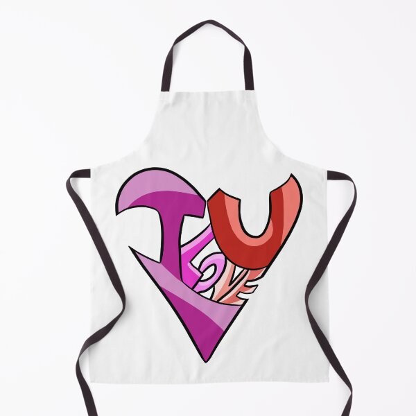 Item preview, "I Love U" Valentine's Day Lesbian Pride Heart designed and sold by CJ Vanderbeek.