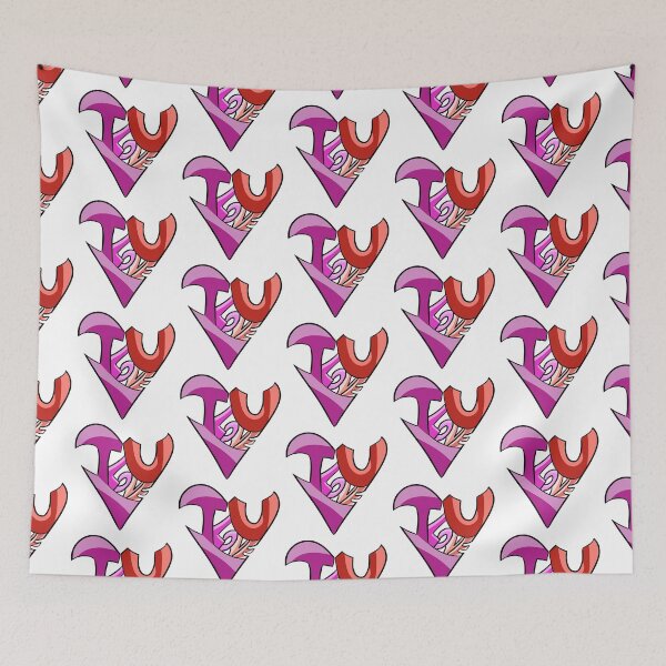 Item preview, "I Love U" Valentine's Day Lesbian Pride Heart designed and sold by CJ Vanderbeek.