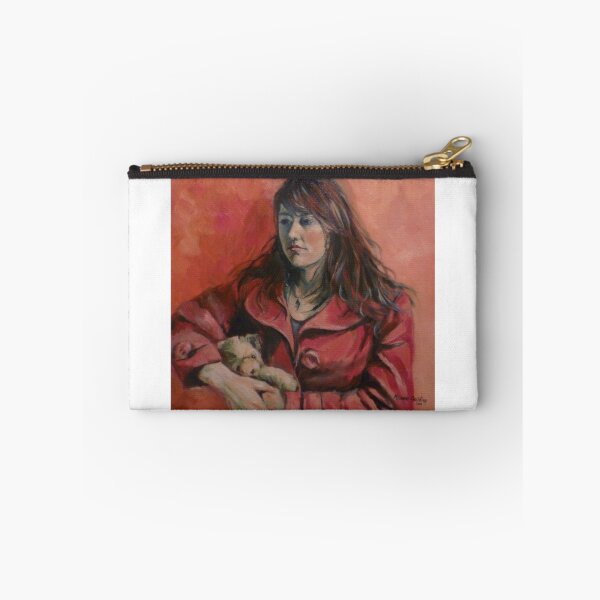 Item preview, 'Georgie: a study in red' Oil on canvas 60x40cm designed and sold by Elizabeth Moore Golding.