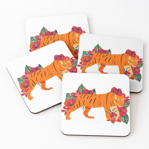 Item preview, Tiger with flowers- 2022 year of the tiger designed and sold by Sarahgranchelli.