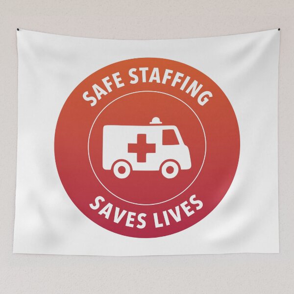 Item preview, Safe Staffing Saves Lives - PPE Protect Nurses designed and sold by Picket Club.