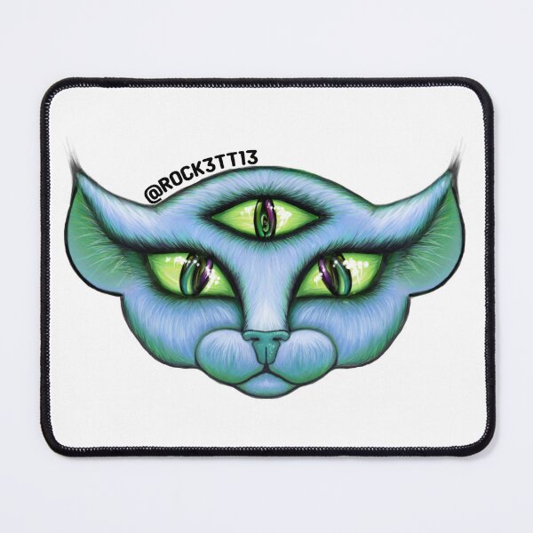 Item preview, Three Eyed Cat (Logo for Rockett Art) designed and sold by Rockett-Art.