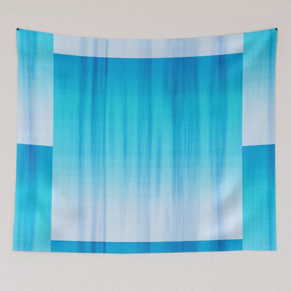 Item preview, Blue White Curtains Fabric Flowy Flowing Crosshatch Pattern Retro Vintage Print  designed and sold by Shayna Westfall.