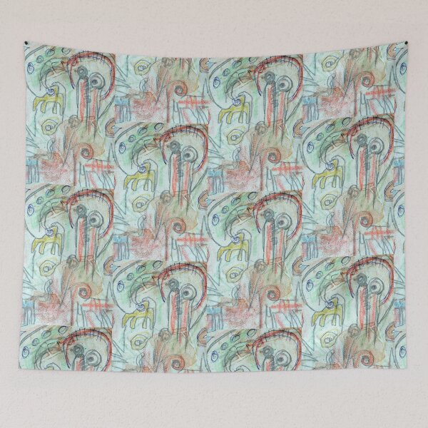 Item preview, child like outsider art designed and sold by Angus Carter.