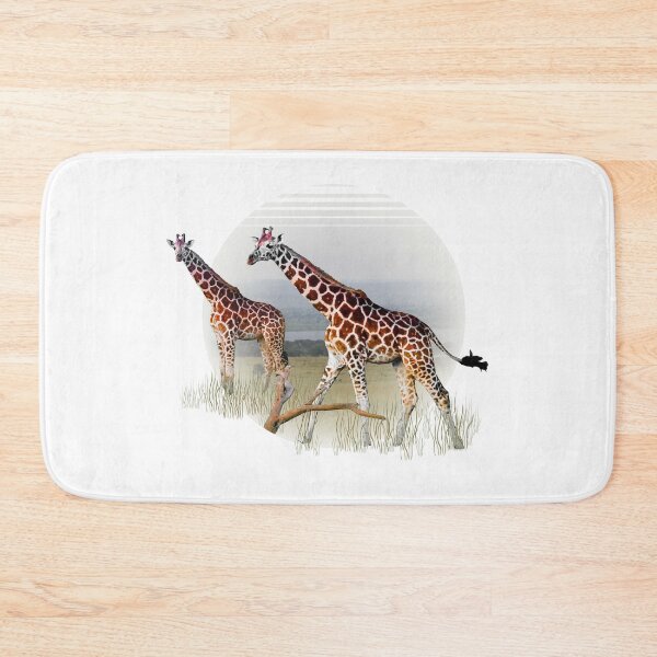Item preview, Two Giraffes on Lake Albert designed and sold by Numidiary.