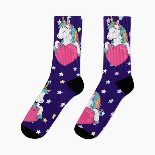 Item preview, Happy Valentine's Day Hey Unicorn Will Be My Valentine Unicorn Animals Lovers Socks Gift Idea  designed and sold by Dr.YesOrNo.