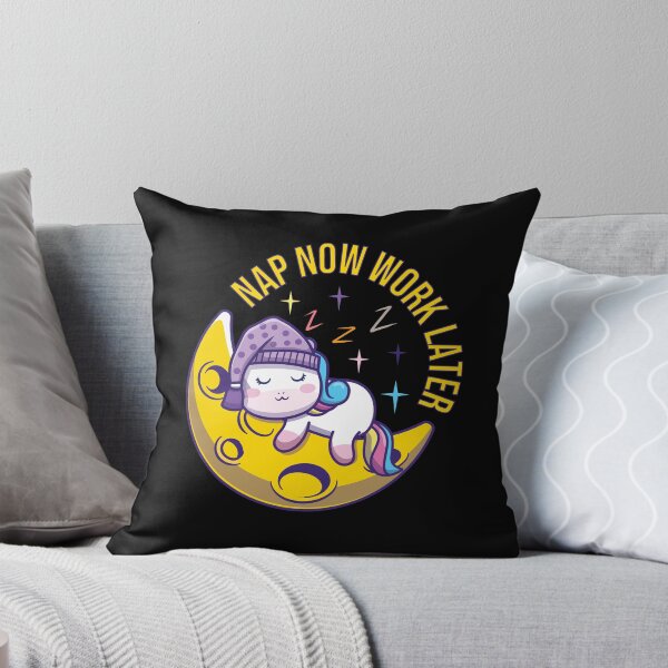 Item preview, Nap Now Work Later Funny Moon Cute Unicorn Sleeping Gift Cool Nap Lovers Quote designed and sold by pedrored369.