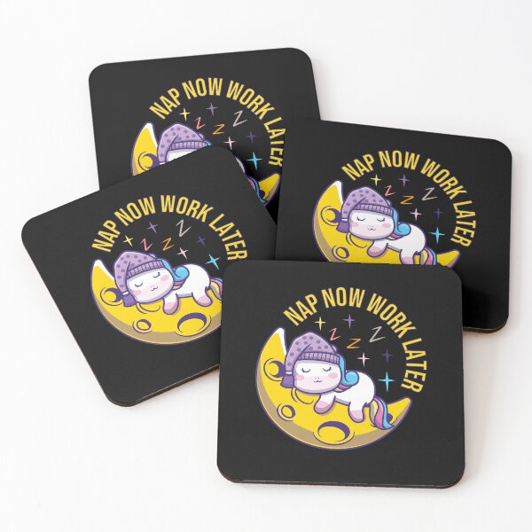 Item preview, Nap Now Work Later Funny Moon Cute Unicorn Sleeping Gift Cool Nap Lovers Quote designed and sold by pedrored369.