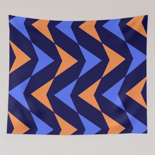 Item preview, Arrows Orange and Blue Pattern designed and sold by Anako Design.
