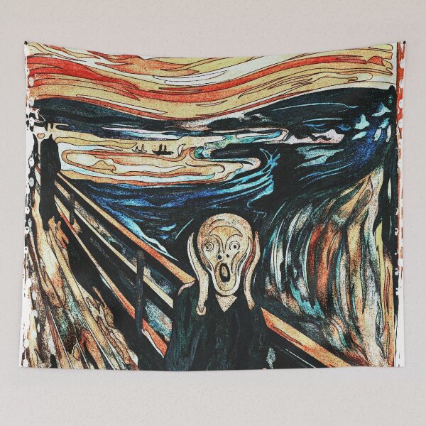 Item preview, The Scream art print poster, wall art by Edvard Munch with Watercolor Pencil designed and sold by RyanCaudell.