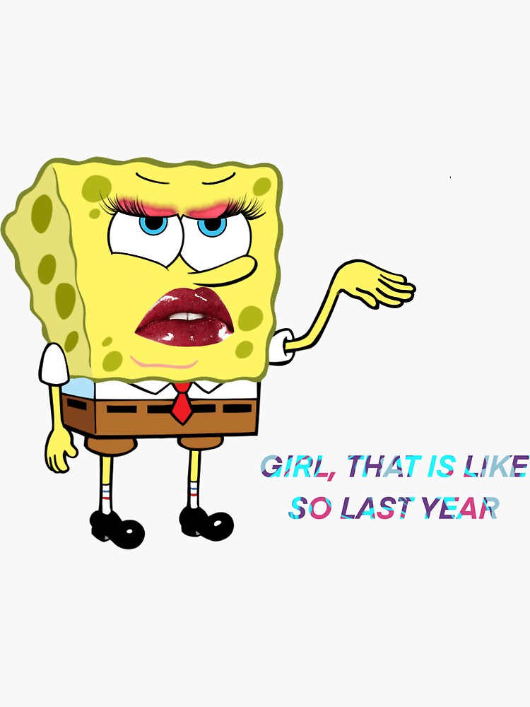 "Material girl Spongebob" Sticker for Sale by mirutheo Redbubble