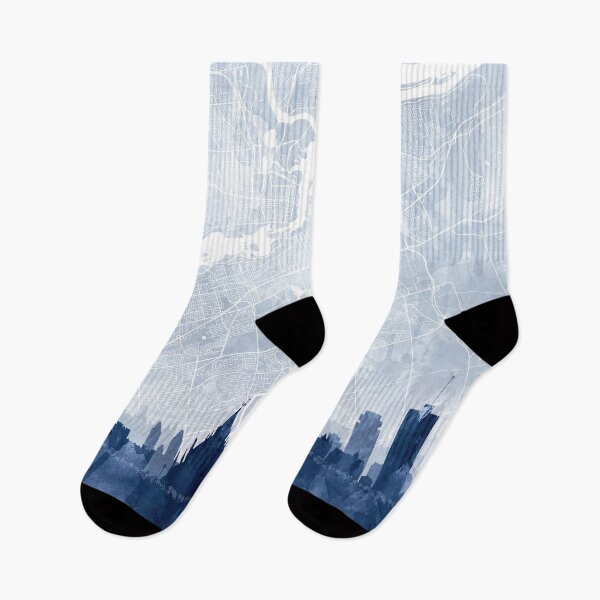 Item preview, Ottawa Skyline & Map Watercolor Navy Blue, Print by Zouzounio Art designed and sold by zouzounioart.