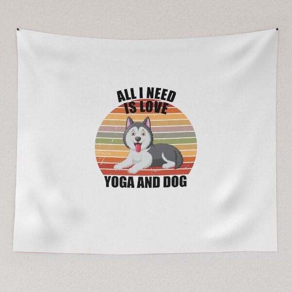 Item preview, All I Need Is Love Yoga And A Dog designed and sold by vooART.