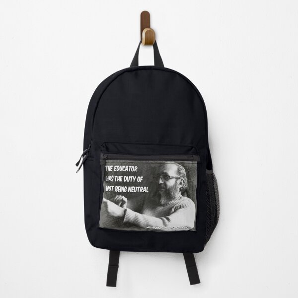 Item preview, Paolo Freire quote - "The educator has the duty of not being neutral"  Back and White designed and sold by Tony Cisse.