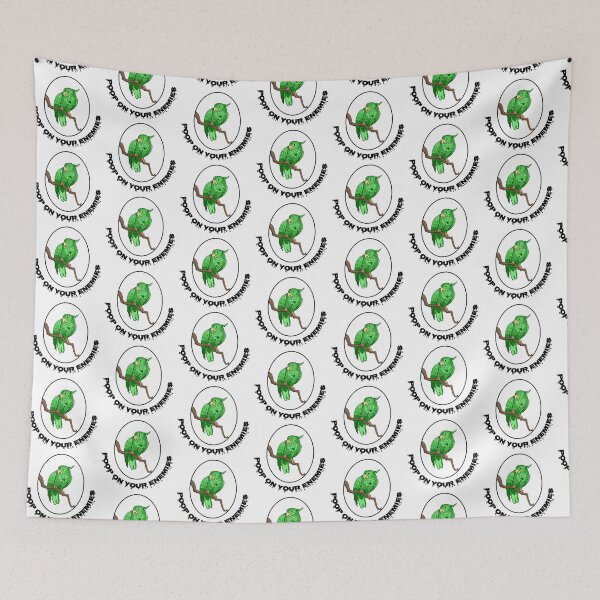 Item preview, Poop on your enemies 6- Mischievous Green Parrot designed and sold by Midnightviera.