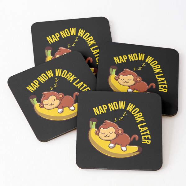 Item preview, Nap Now Work Later Funny Banana Cute Monkey Sleeping Gift Cool Nap Lovers Quote designed and sold by pedrored369.