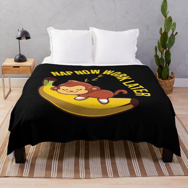 Item preview, Nap Now Work Later Funny Banana Cute Monkey Sleeping Gift Cool Nap Lovers Quote designed and sold by pedrored369.