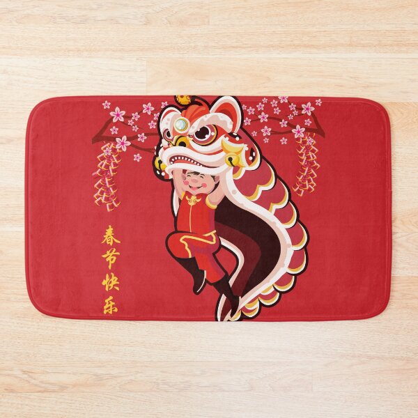 Item preview, Lion Dance Head Festival Happy Chinese New Year - red designed and sold by johnta17.