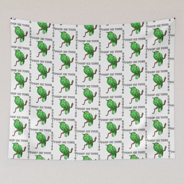 Item preview, Poop on your enemies 7- Mischievous Green Parrot designed and sold by Midnightviera.