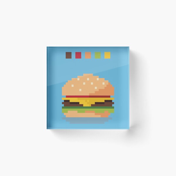 Item preview, pixel burger designed and sold by frangipanms.