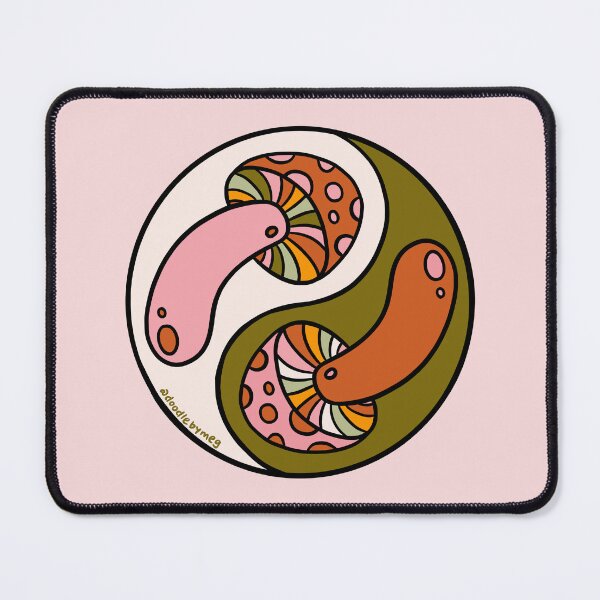 Item preview, Mushroom Yin Yang designed and sold by doodlebymeg.