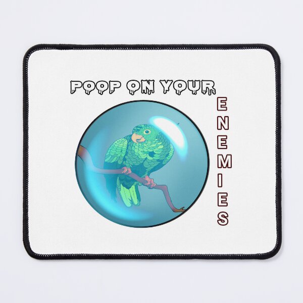 Item preview, Poop on your enemies 8- Mischievous Green Parrot designed and sold by Midnightviera.