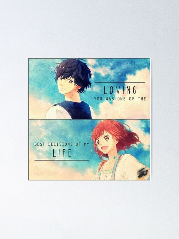 Ao Haru Ride Blue Spring Ride Couple | Poster