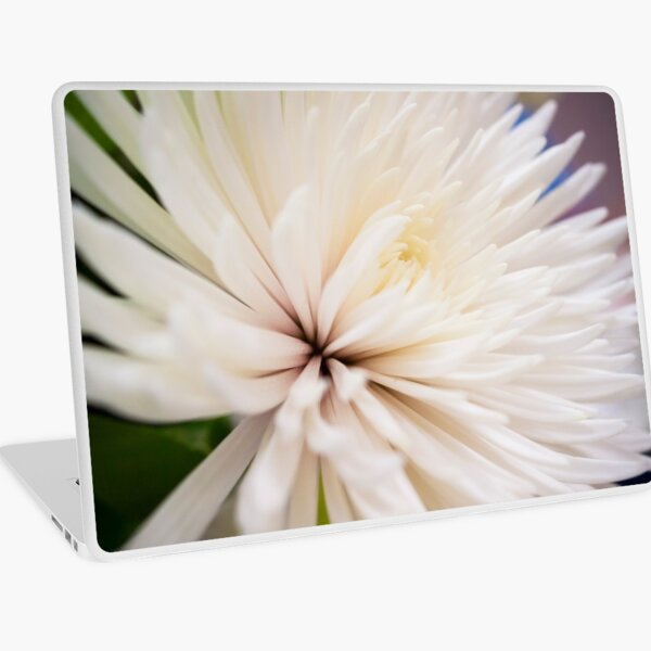 Poofy White Flower Laptop Skin
