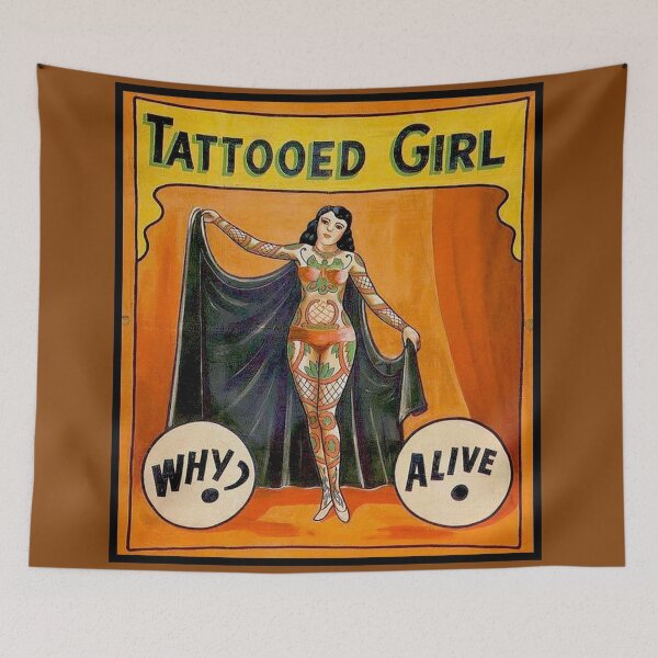 Item preview, TATTOOED GIRL : Vintage Circus Sideshow Advertising Print designed and sold by posterbobs.