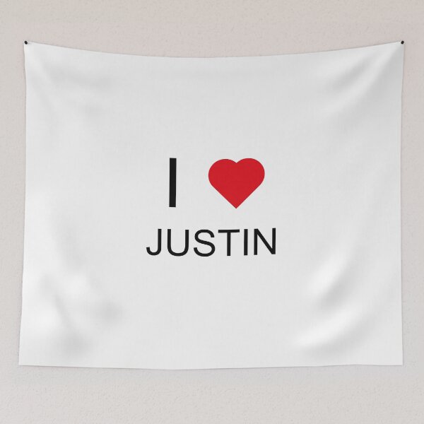 Item preview, I Love Justin - Heart designed and sold by brewprints.
