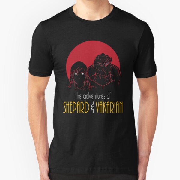 Adventures of FemShep and Vakarian Slim Fit T-Shirt