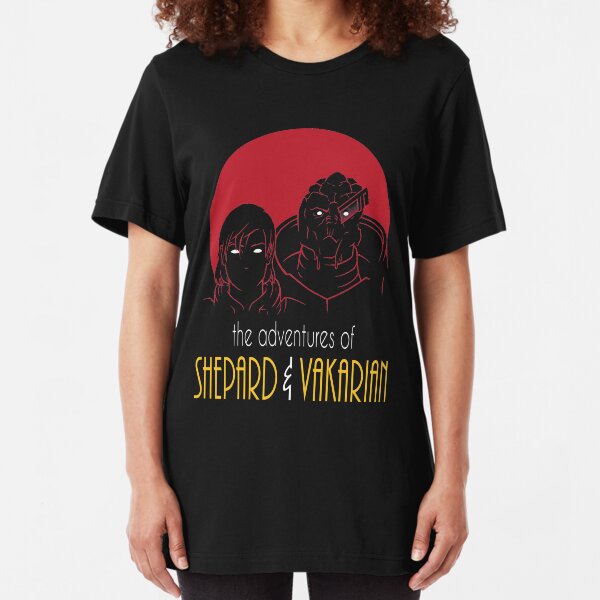 Adventures of FemShep and Vakarian Slim Fit T-Shirt