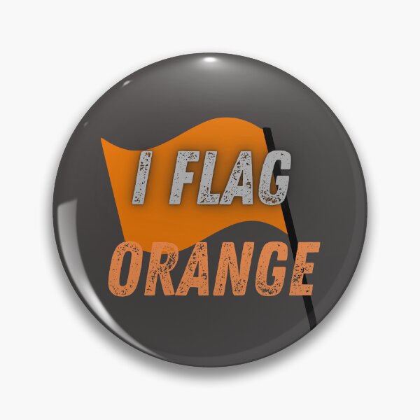 Item preview, I Flag Orange Graphic Design T-Shirt designed and sold by DaddyKoti.