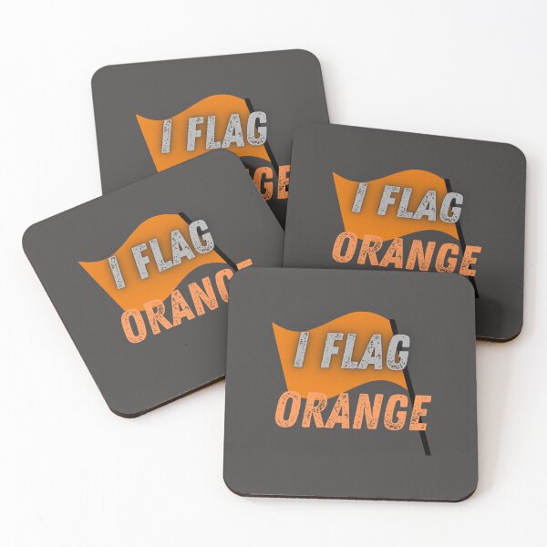 Item preview, I Flag Orange Graphic Design T-Shirt designed and sold by DaddyKoti.